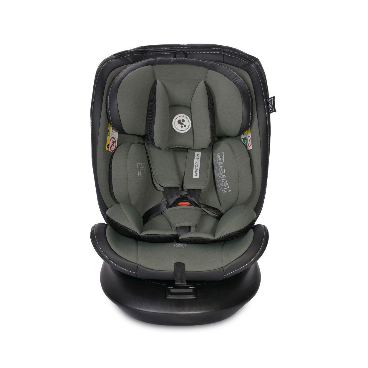 KINDERSITZ i-Size Aviator grün (40-150cm) 360° drehbar, verstellbar, Isofix - Grün, Kunststoff (47/62/52cm) - Lorelli