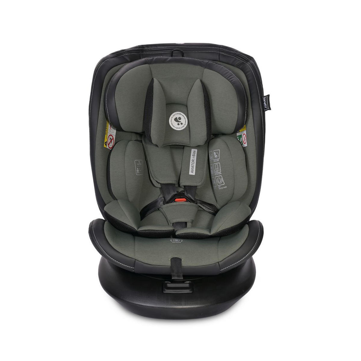 KINDERSITZ i-Size Aviator grün (40-150cm) 360° drehbar, verstellbar, Isofix - Grün, Kunststoff (47/62/52cm) - Lorelli