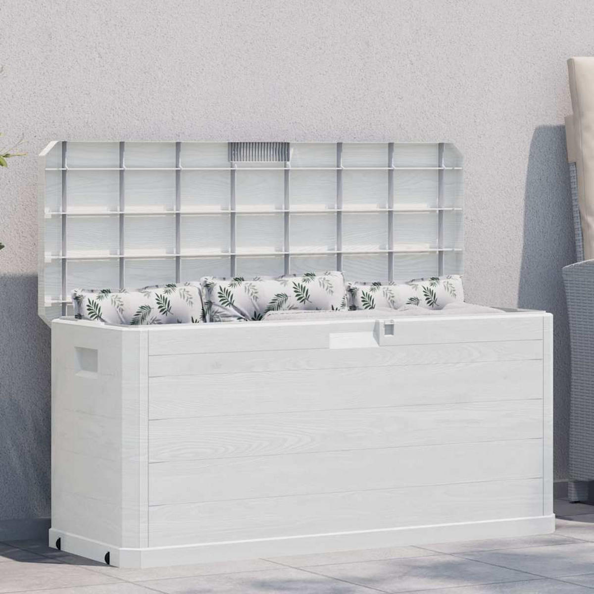 GARTEN-AUFBEWAHRUNGSBOX 280 L Hellgrau - Grau, Kunststoff (117/56/45cm) - vidaXL