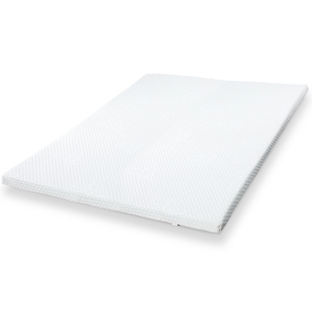 TOPPER aus viskoelastischem Schaum 200 x 210 cm | Matratzenauflage 6 cm - Weiß, Textil (200/210cm) - The White Stone