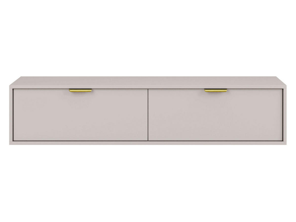 TV-LOWBOARD Senna 140 - Kaschmir/Goldfarben, Holzwerkstoff/Metall (140/30/33cm) - MIRJAN24