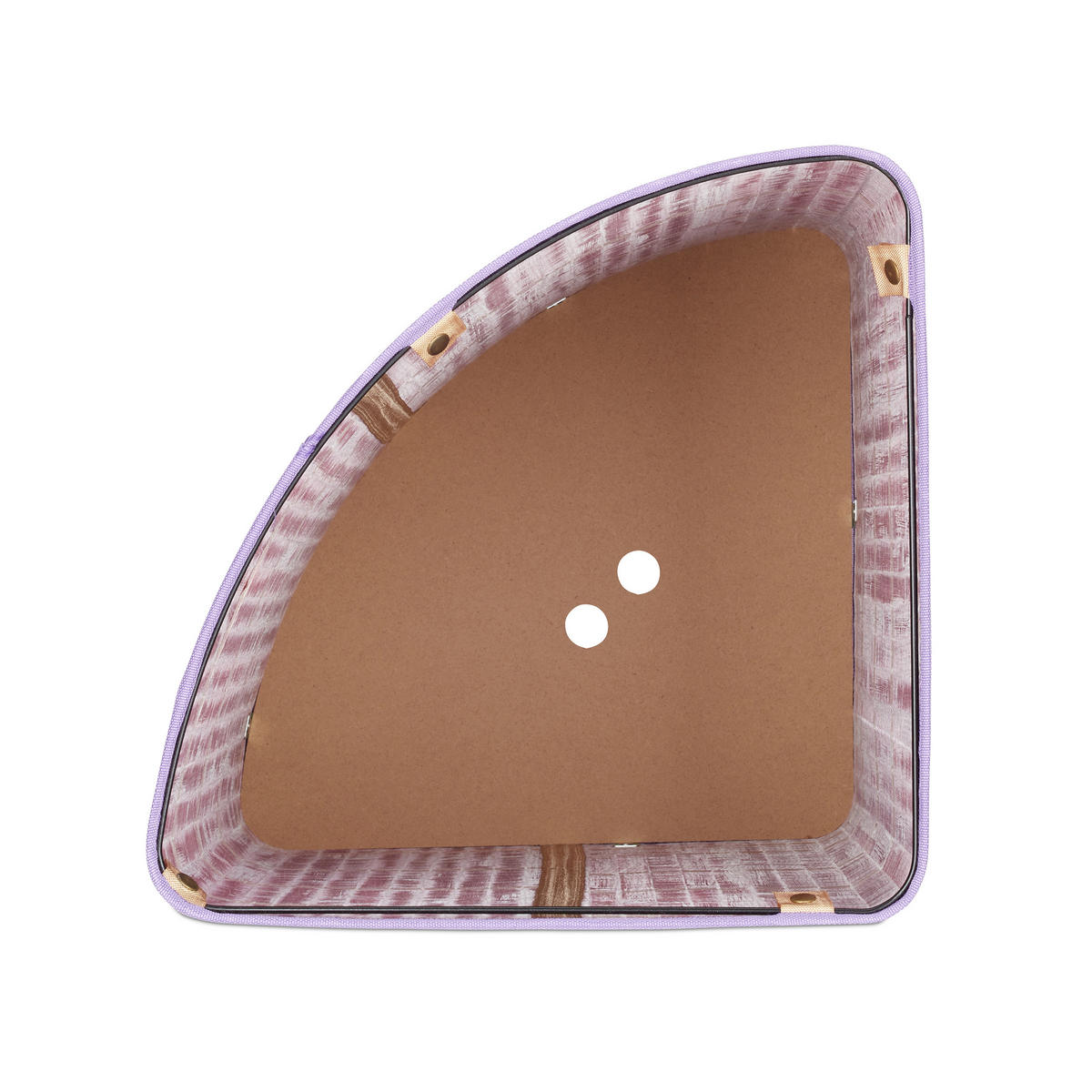 ECKWÄSCHEKORB - Lila, Holz/Textil (49.5/65/37cm) - Relaxdays