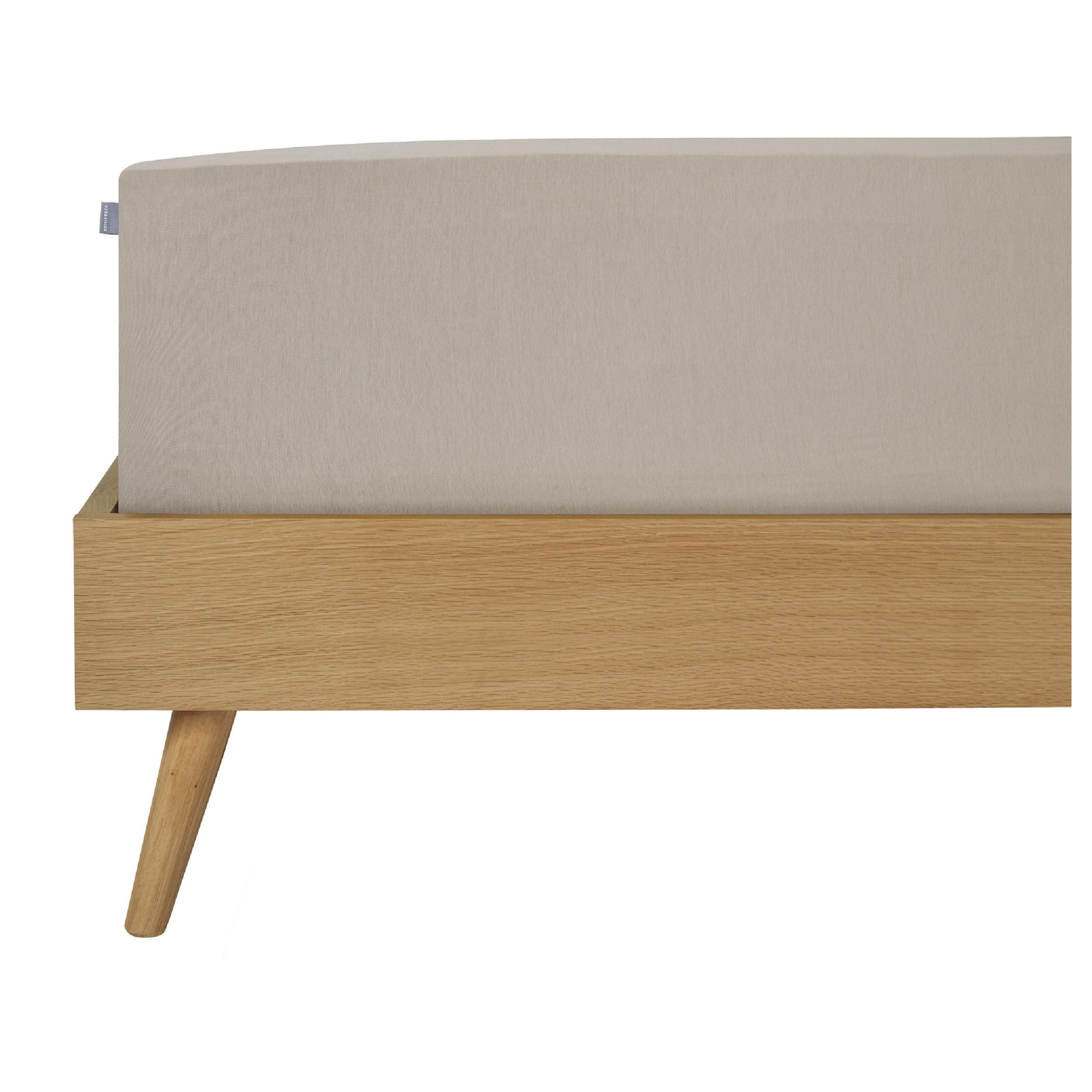 SPANNBETTLAKEN Jessi - Edeljersey - 100 x 200 cm - Helltaupe - Taupe, Textil (100/200cm) - SCHIESSER