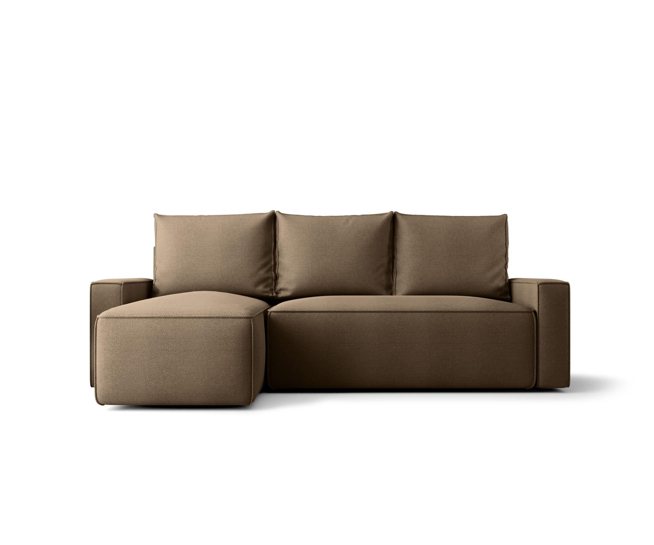 ECKSOFA mit Schlaffunktion SAVIO Curio 20 Links - Braun, Textil (232/140cm) - Bedante