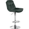 BARHOCKER Samt dunkelgrün - Dunkelgrün/Schwarz, Textil (46/94/54cm) - CLP