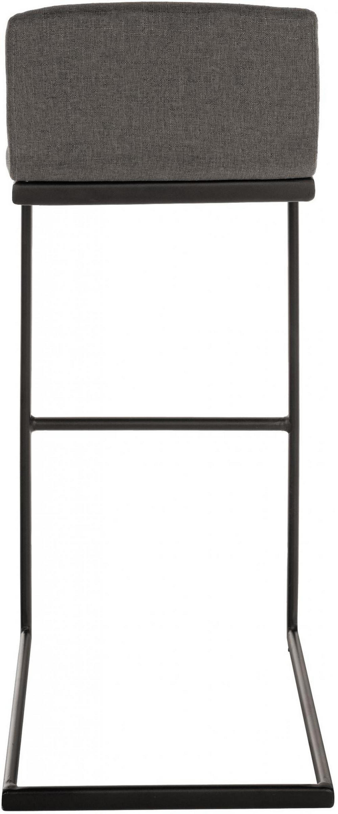 BARHOCKER Stoff Dunkelgrau - Dunkelgrau/Schwarz, Textil/Metall (40/96/50cm) - CLP
