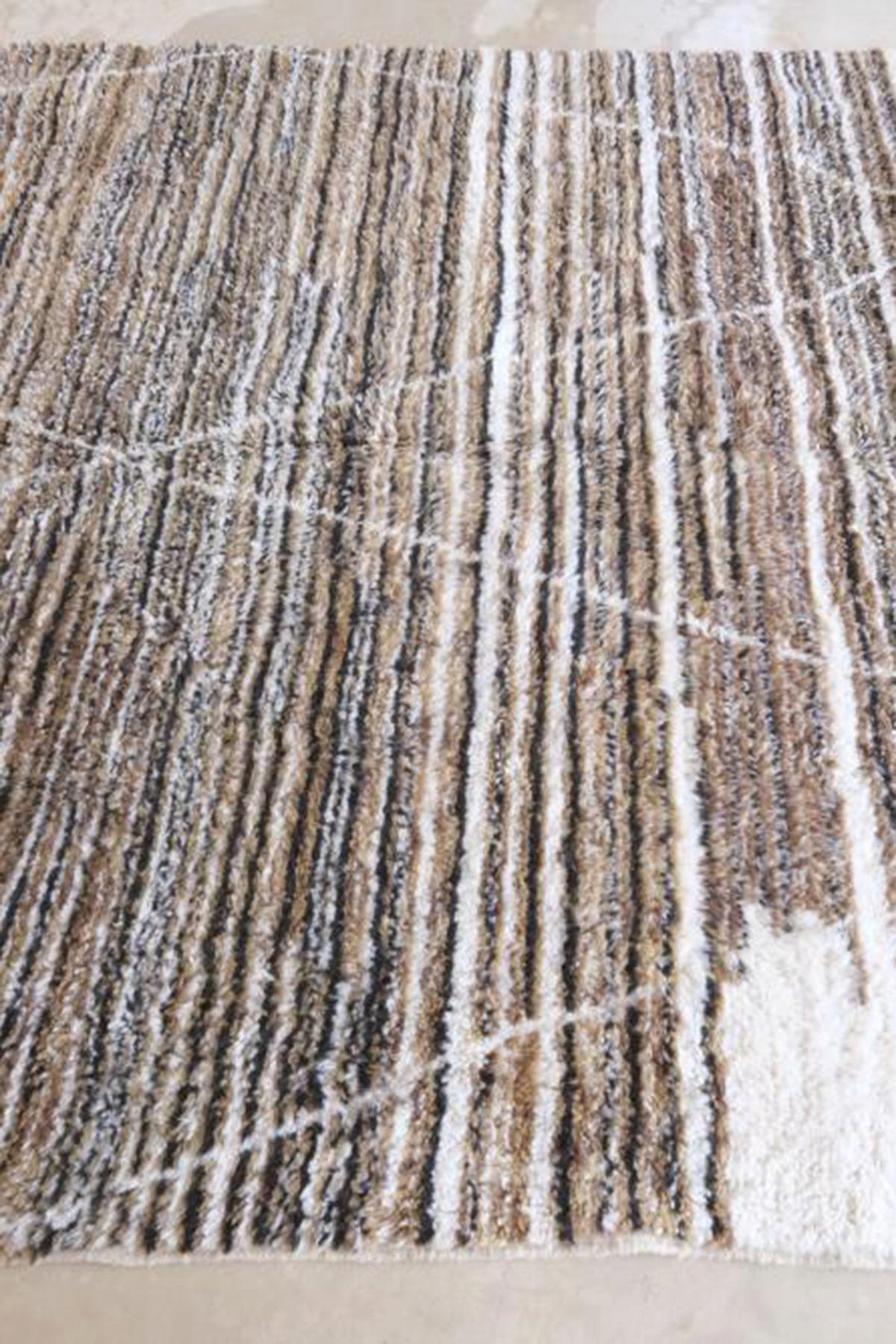 BERBERTEPPICH aus Marokko aus reiner Wolle bruin - Braun, Naturmaterialien (202/306cm) - AFK Living