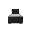 BOXBETT ZILANO 2 mit Matratze H3 und Topper 80x200 Itaka 27 rechts - Dunkelgrau, Holz/Textil (80/200cm) - Bedante