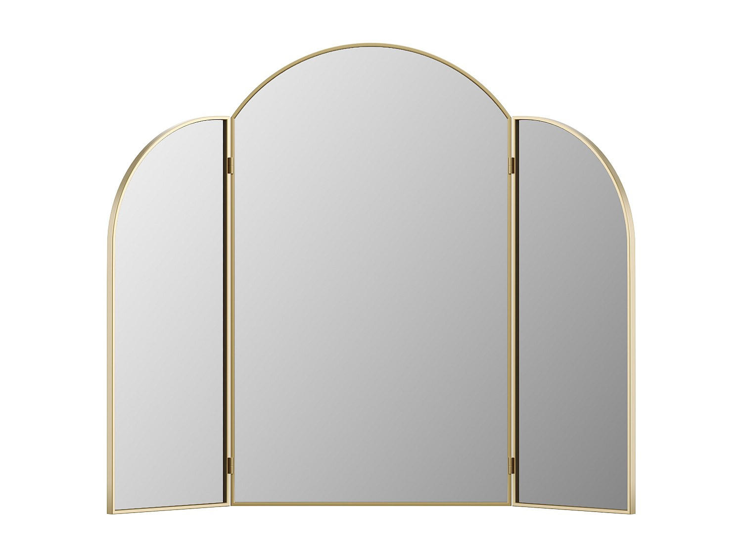 FRISEURSPIEGEL - Metall - 85 x 70,5 cm - Goldfarben - QIANA - Goldfarben, Metall (85/70.5/1.5cm) - Vente-Unique