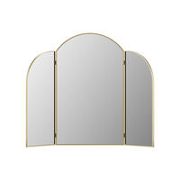 FRISEURSPIEGEL - Metall - 85 x 70,5 cm - Goldfarben - QIANA - Goldfarben, Metall (85/70.5/1.5cm) - Vente-Unique