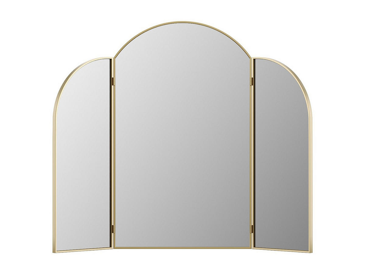 FRISEURSPIEGEL - Metall - 85 x 70,5 cm - Goldfarben - QIANA - Goldfarben, Metall (85/70.5/1.5cm) - Vente-Unique