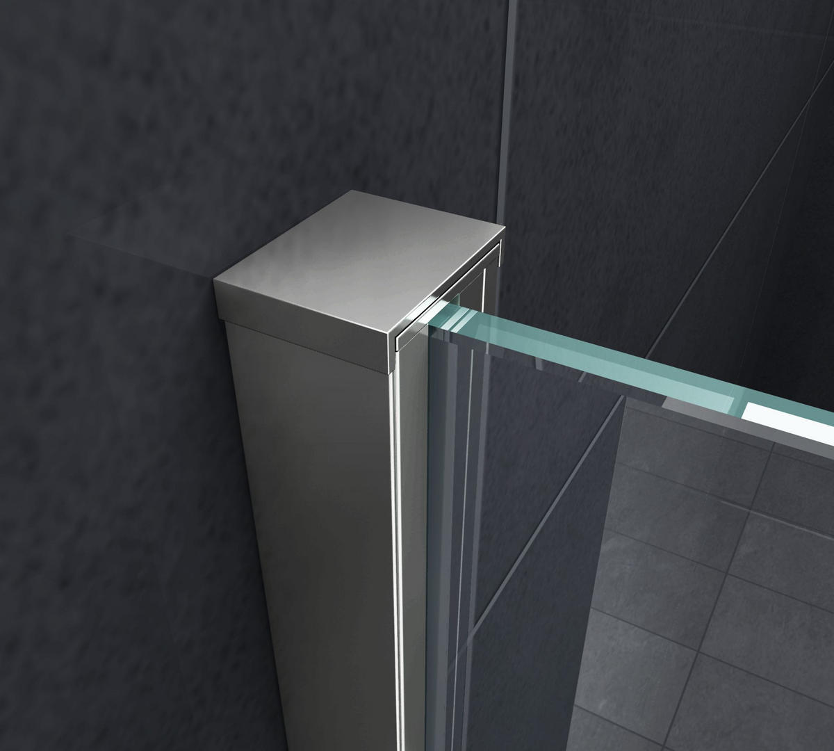 DUSCHWAND AQUOS Klar 120 x 200 cm 10 mm ESG - Klar, Glas (120/200cm) - Glasdeals