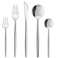 BESTECKSET 6 Personen 30-teilig Edelstahl, Spülmaschinenfest - Silberfarben, Metall - Kaket