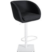 BARHOCKER Filz anthrazit - Anthrazit/Weiß, Textil/Metall (58/88/54cm) - CLP