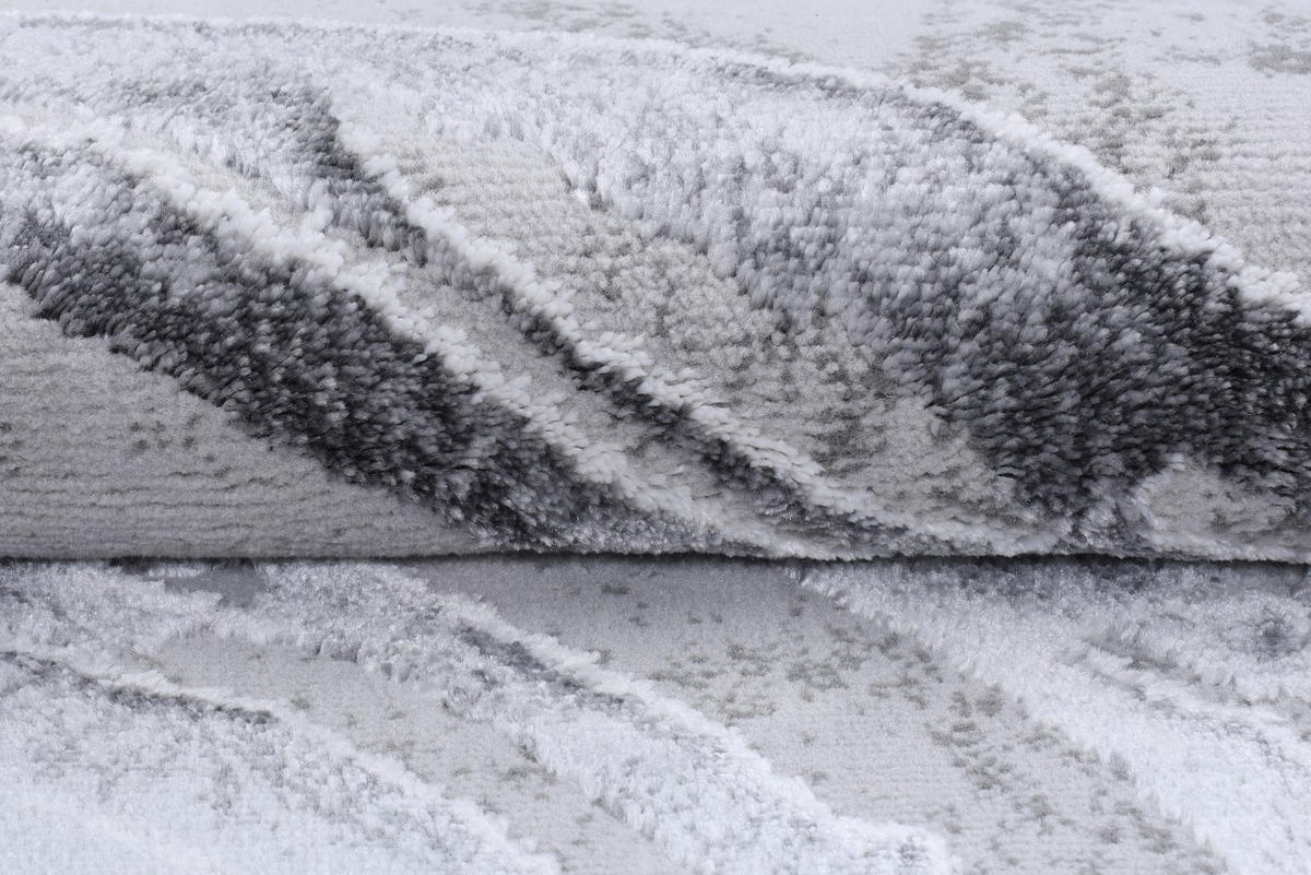 KOBEREC grafitový sivý abstraktný - 140 x 200 cm - sivá, textil (140/200cm) - Mazovia