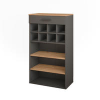 WEINREGAL Repose Goldkraft Eiche/Anthrazit 60 x 106 cm - Honigeiche/Anthrazit, Holzwerkstoff (60/106/34.5cm) - Vicco