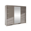 SCHWEBETÜRENSCHRANK Derby VI - Kaschmir, Holzwerkstoff/Metall (200/215/58cm) - MIRJAN24