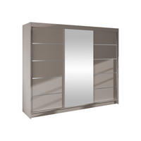 SCHWEBETÜRENSCHRANK Derby VI - Kaschmir, Holzwerkstoff/Metall (200/215/58cm) - MIRJAN24