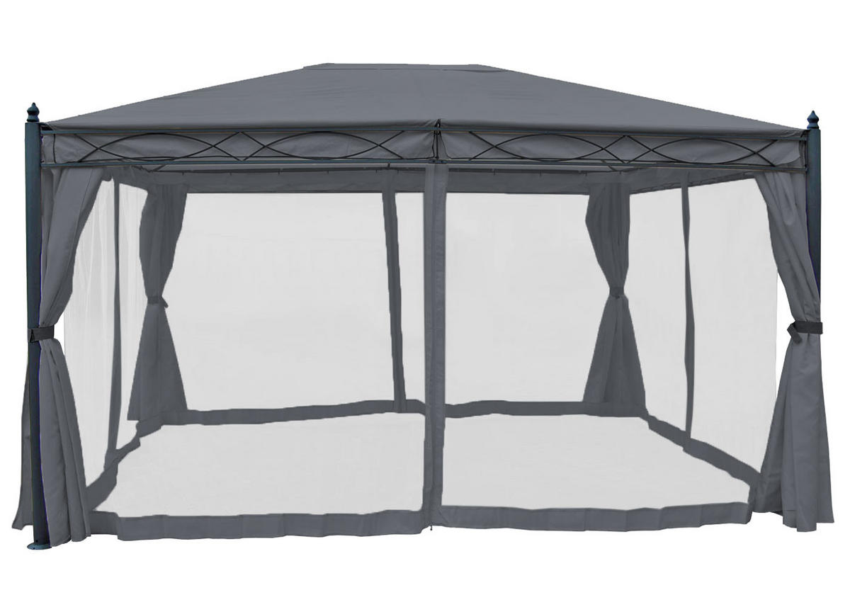 PERGOLA CALPE I Grau - Grau, Metall (394/273/294cm) - MCW