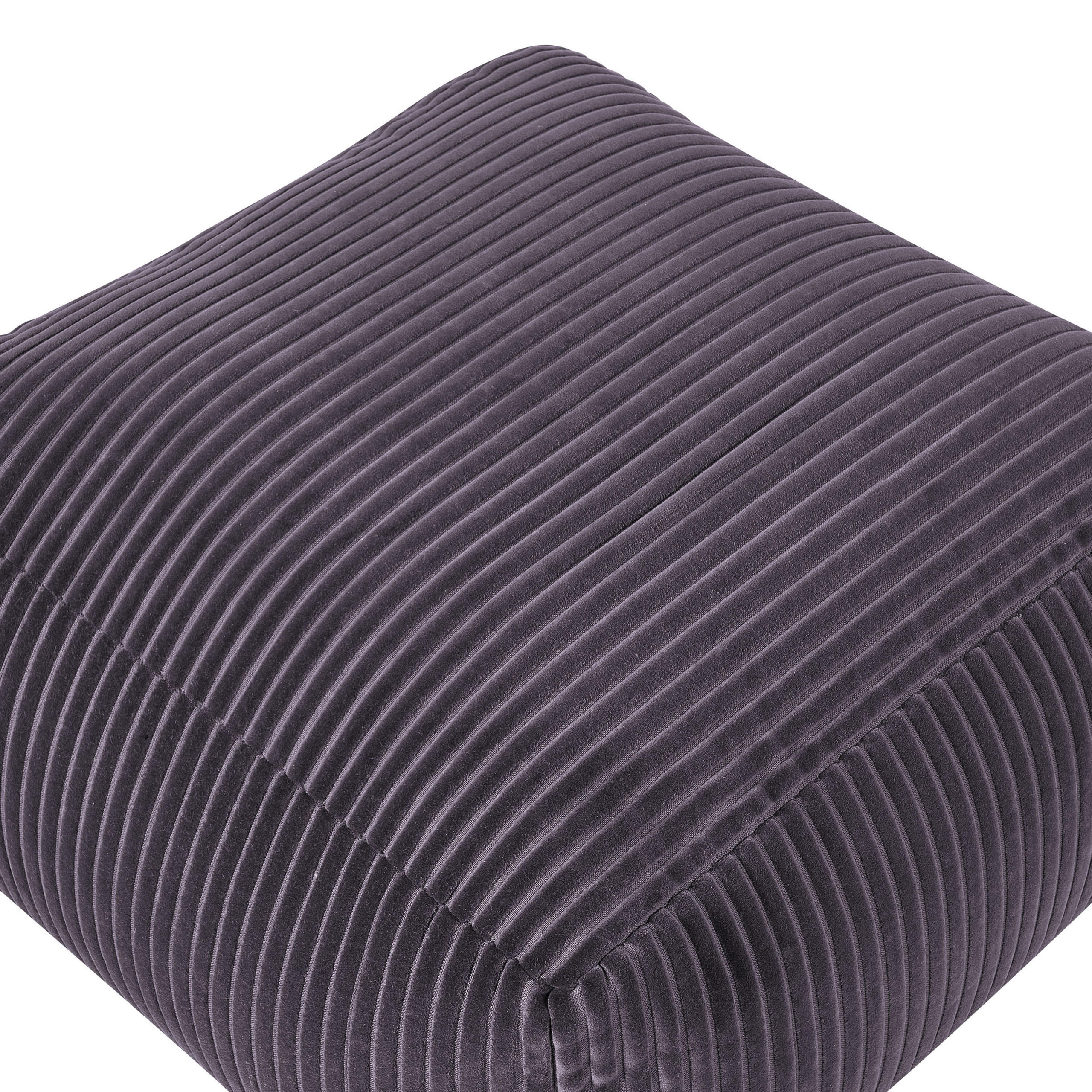 POUF Mukki 50/50/30 cm - Grau, Textil (50/30/50cm) - Beliani