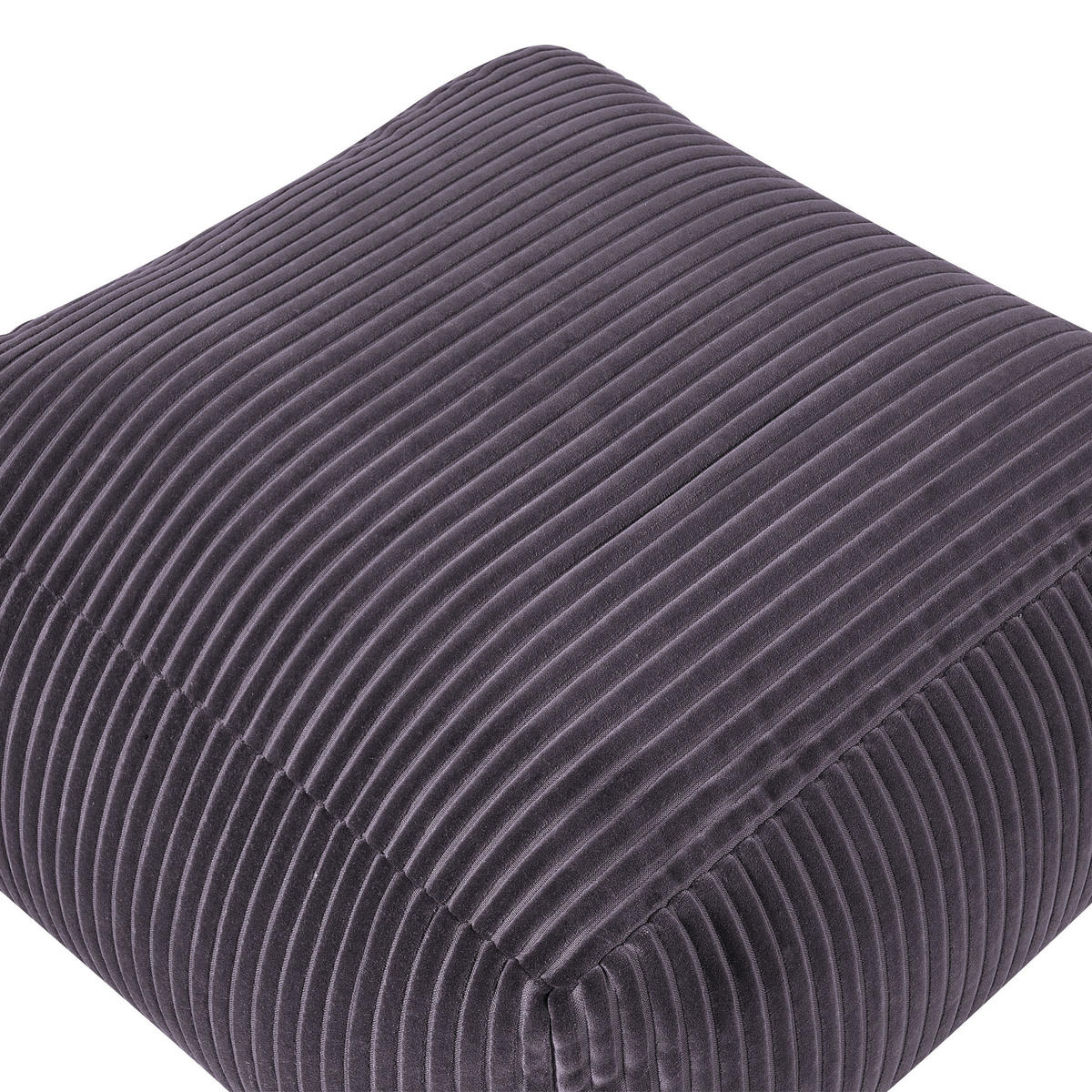 POUF Mukki 50/50/30 cm - Grau, Textil (50/30/50cm) - Beliani