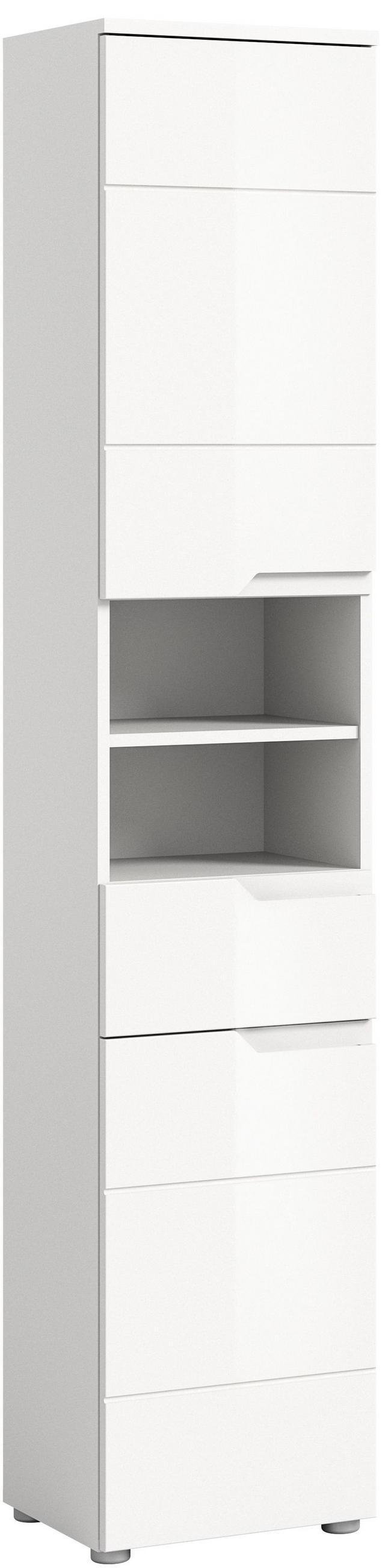 HOCHSCHRANK SOLERO (B/H/T: ca. 38/193/34 cm) in Weiß/weiß hochglanz - Weiß, Holzwerkstoff (38/193/34cm)