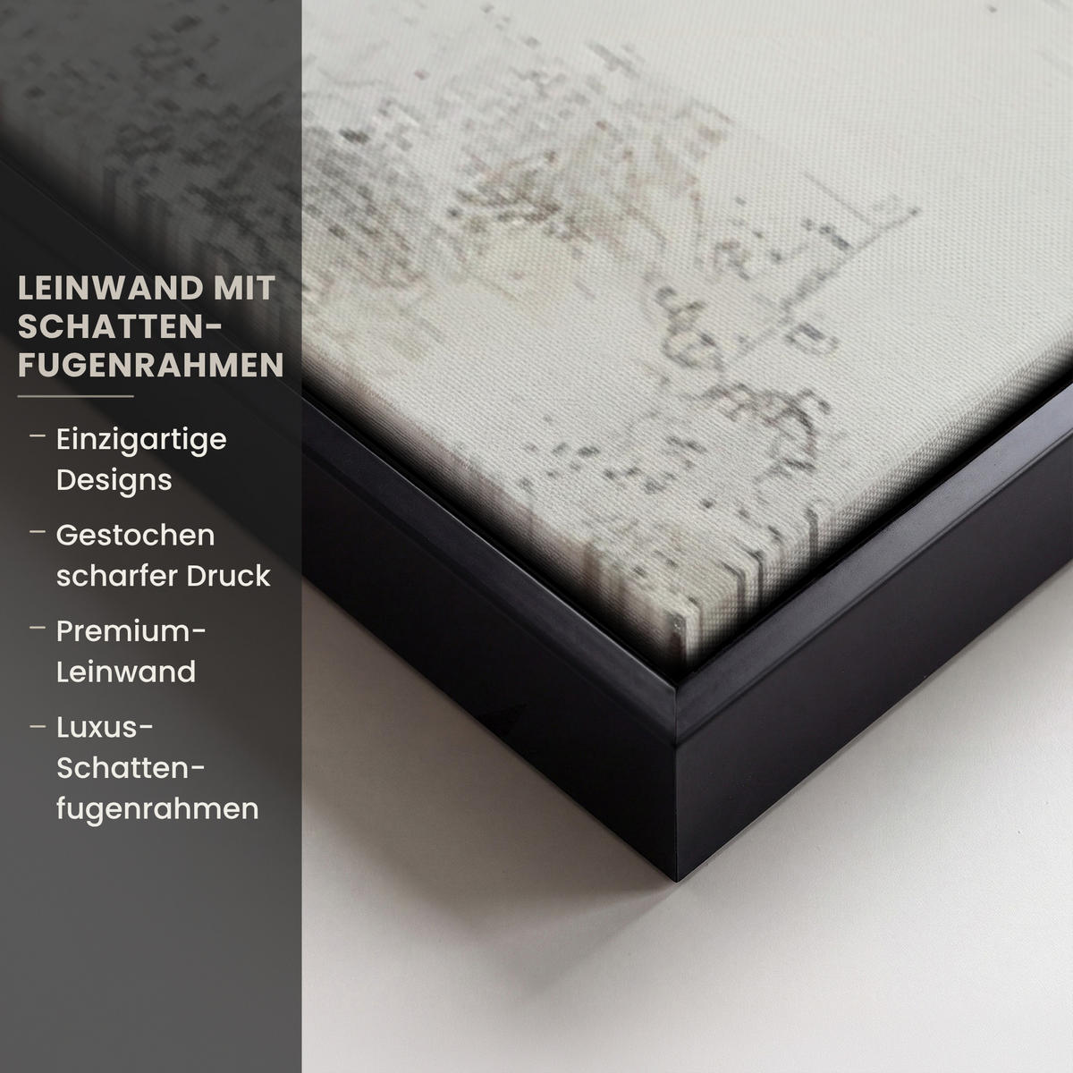 LEINWAND Bilder mit Rahmen - Schneemann - Winter - Schnee - Beige - 100x150 - Weiß, Textil (100/150cm) - MuchoWow
