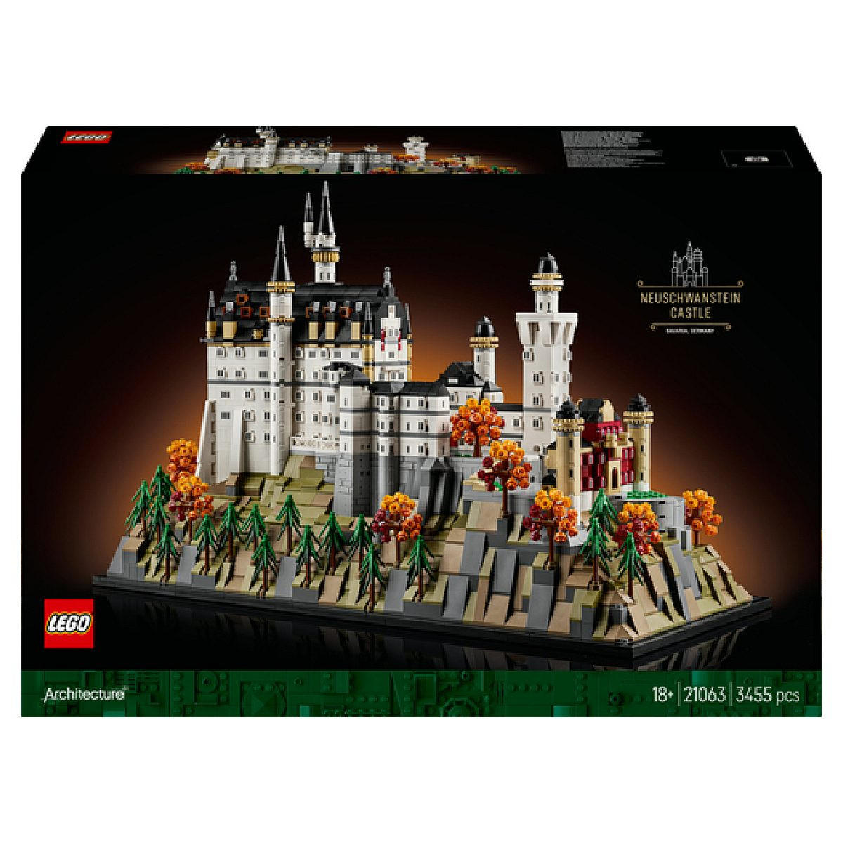 KLEMMBAUSTEINE Architektur Schloss Neuschwanstein - Beige, Kunststoff (37.8/13.2/55.5cm) - Lego