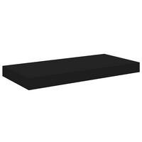 WANDBOARD 50/23,5/3,8 cm aus MDF Schwarz Max. Belastbarkeit 7 KG - Schwarz, Holzwerkstoff/Metall (50/3.8/23cm) - vidaXL