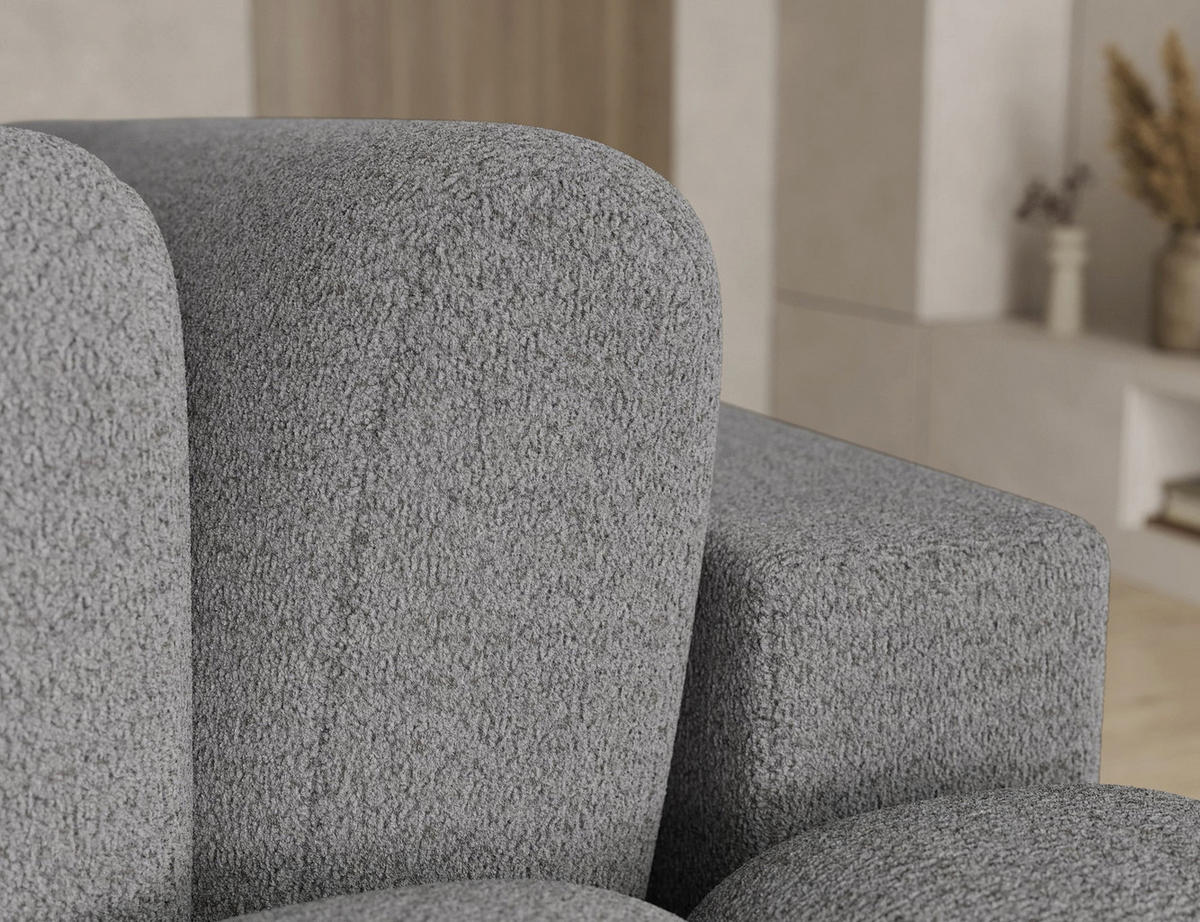 ECKSOFA COZION L-Form mit Schlaffunktion & Bettkasten – Modernes 3-Sitzer Sofa, HR-Kaltschaum, Wellenfederung, 267 × 165 cm - Schwarz/Grau, Kunststoff (267/165cm) - Wohnideebilder