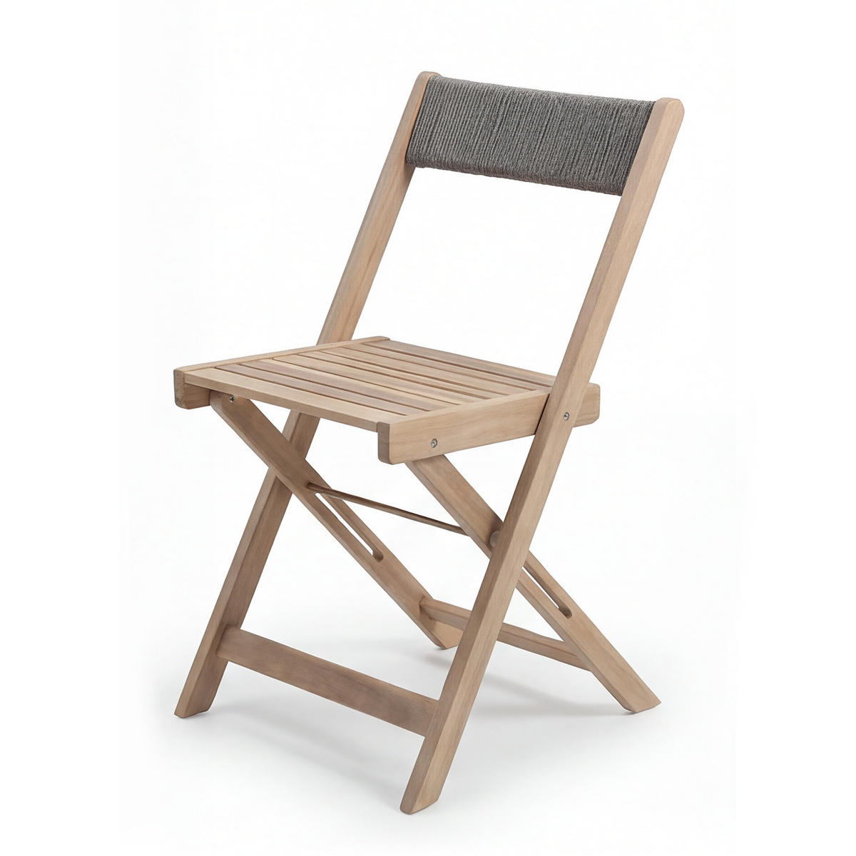BALKONSET - 3-teilig - Akazie massiv / Nylon - Braun - Akaziefarben, Holz/Textil - home24