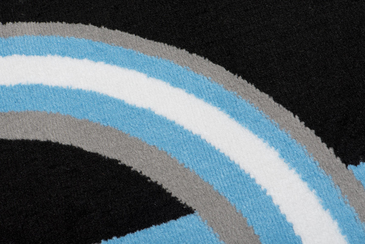 TEPPICH MAYA Blau Geometrisch Kreise Vierecke 220/300 cm - Blau, Textil (220/300cm) - Tapiso