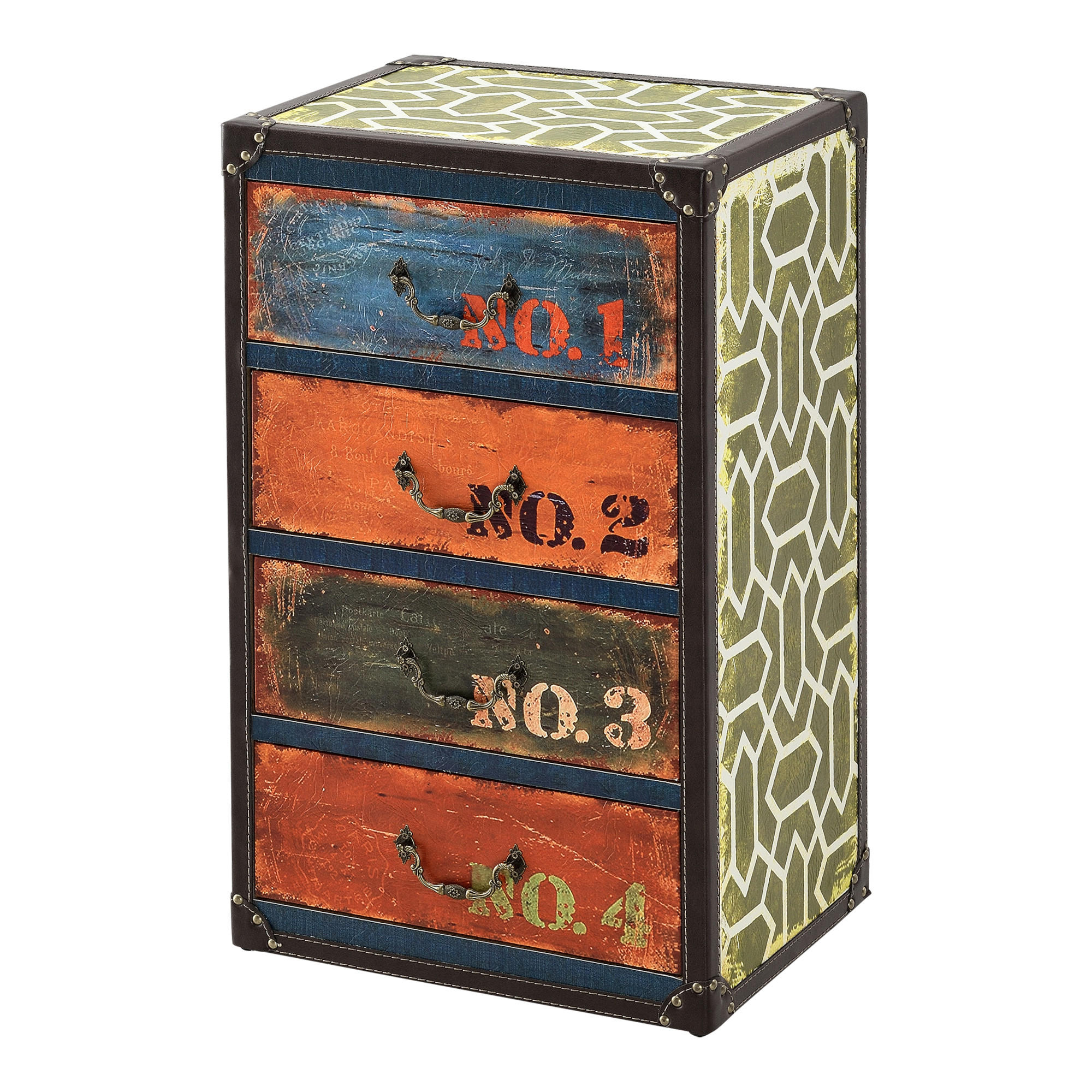 KOMMODE Goslar - Multicolor, Holzwerkstoff (40/30/66cm) - [en.casa]