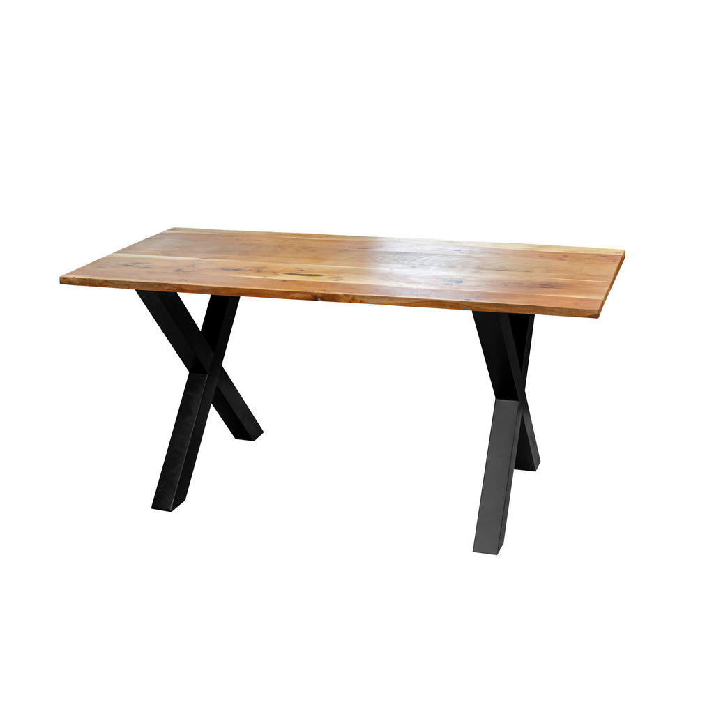 Thumbnail - SAM Esstisch, Beige, Holz, Echtholz,Akazie, Rechteckig,Rechteckig, X-Form, 240x77x100 cm, Esszimmer, Tische, Esstische