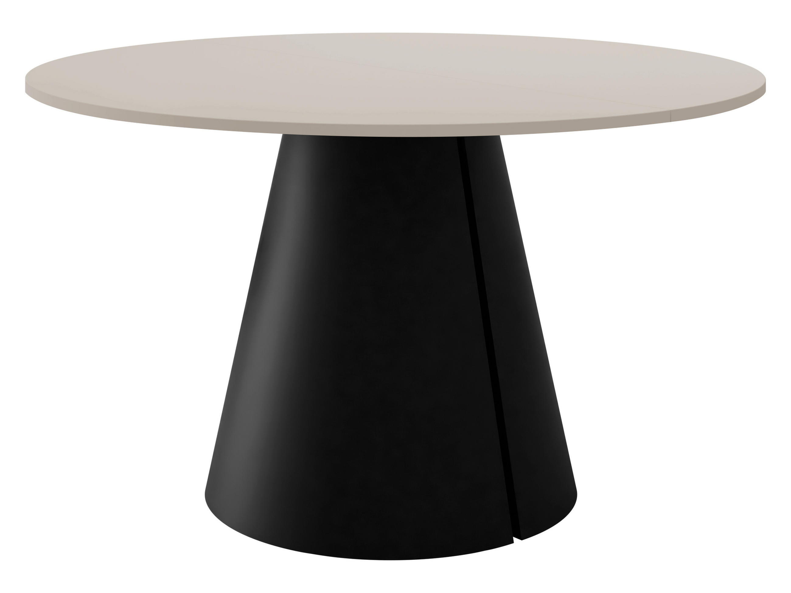 ESSTISCH Calma 100 - Kaschmir/Schwarz, Holzwerkstoff/Metall (100/100/76cm) - MIRJAN24