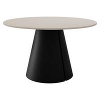 ESSTISCH Calma 100 - Kaschmir/Schwarz, Holzwerkstoff/Metall (100/100/76cm) - MIRJAN24