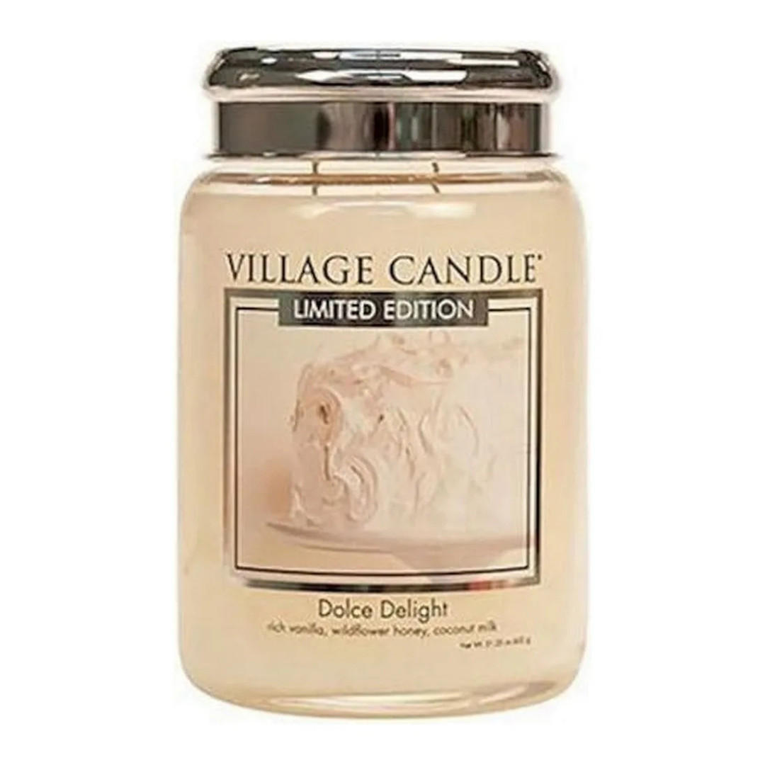DUFTKERZE Dolce Delight Creme Glas 602g 2 Dochte - Creme, Glas (15cm) - Village Candle