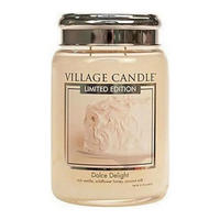 DUFTKERZE Dolce Delight Creme Glas 602g 2 Dochte - Creme, Glas (15cm) - Village Candle
