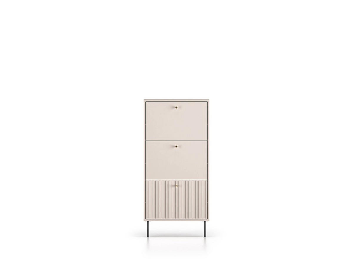 SCHUHSCHRANK – 60 cm – Sophie – Kaschmir / Eichefarben – Höhe 126 cm - Kaschmir/Eichefarben, Holzwerkstoff (60/126/15cm) - hi-markt