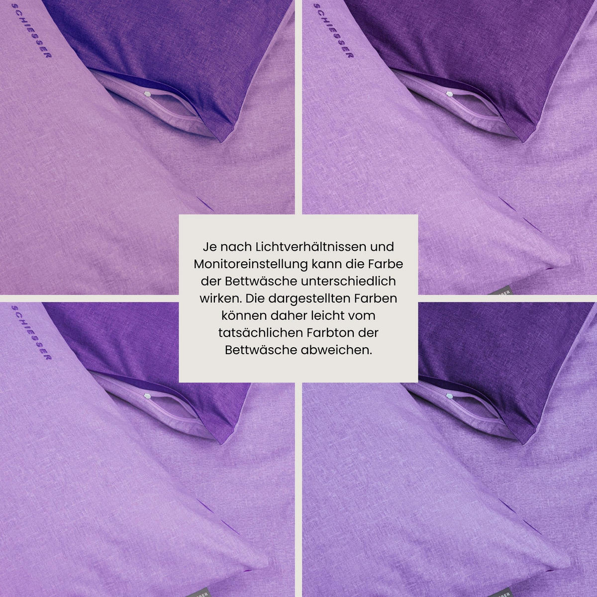 BETTWÄSCHESET Doubleface - Renforcé - 2-teilig - 135 x 200 cm - Lila - Lila, Textil (135/200cm) - SCHIESSER