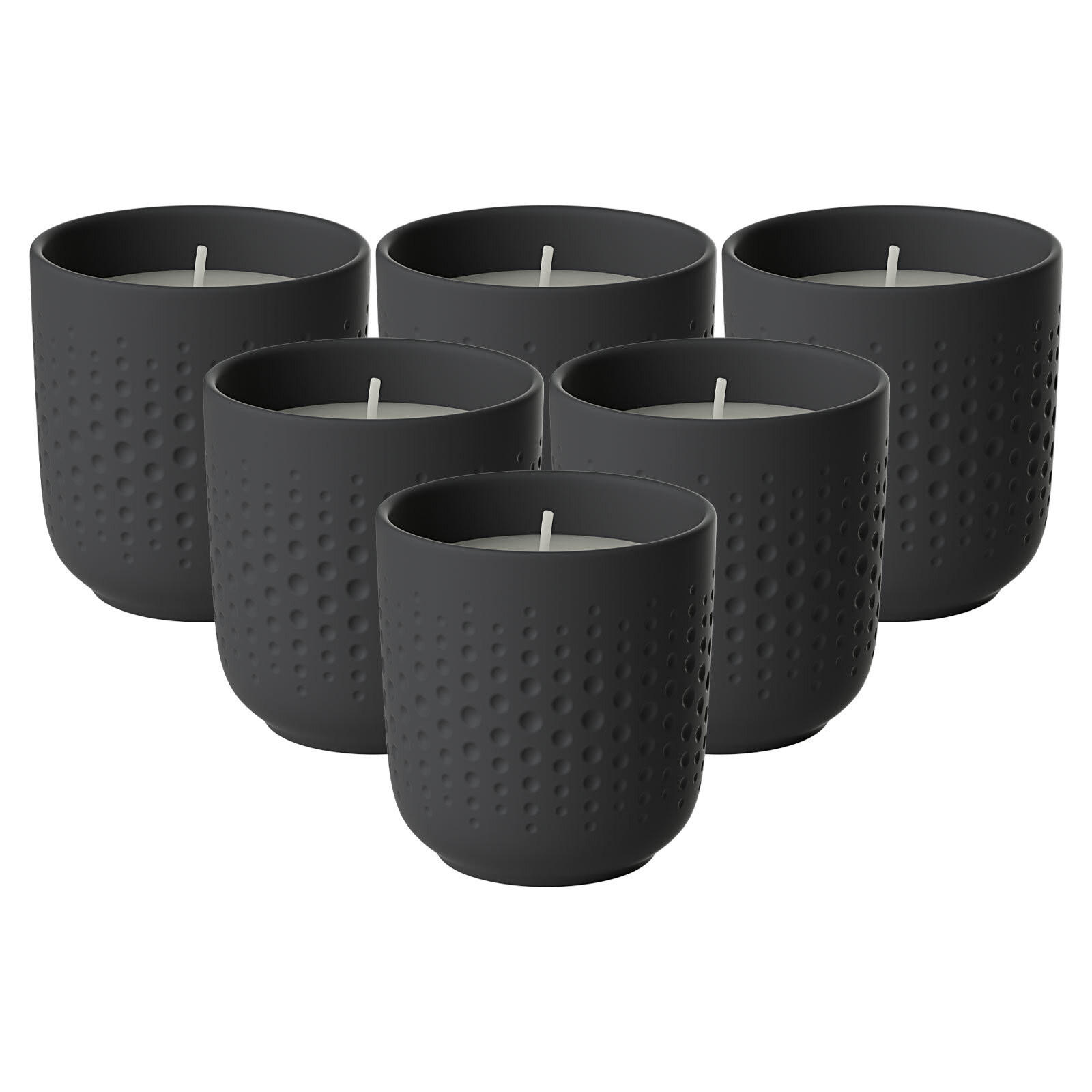 DUFTKERZEN PERLE ADVENTURE Manufacture Collier Noir schwarz 6er Set - Schwarz, Keramik (9cm) - Villeroy & Boch