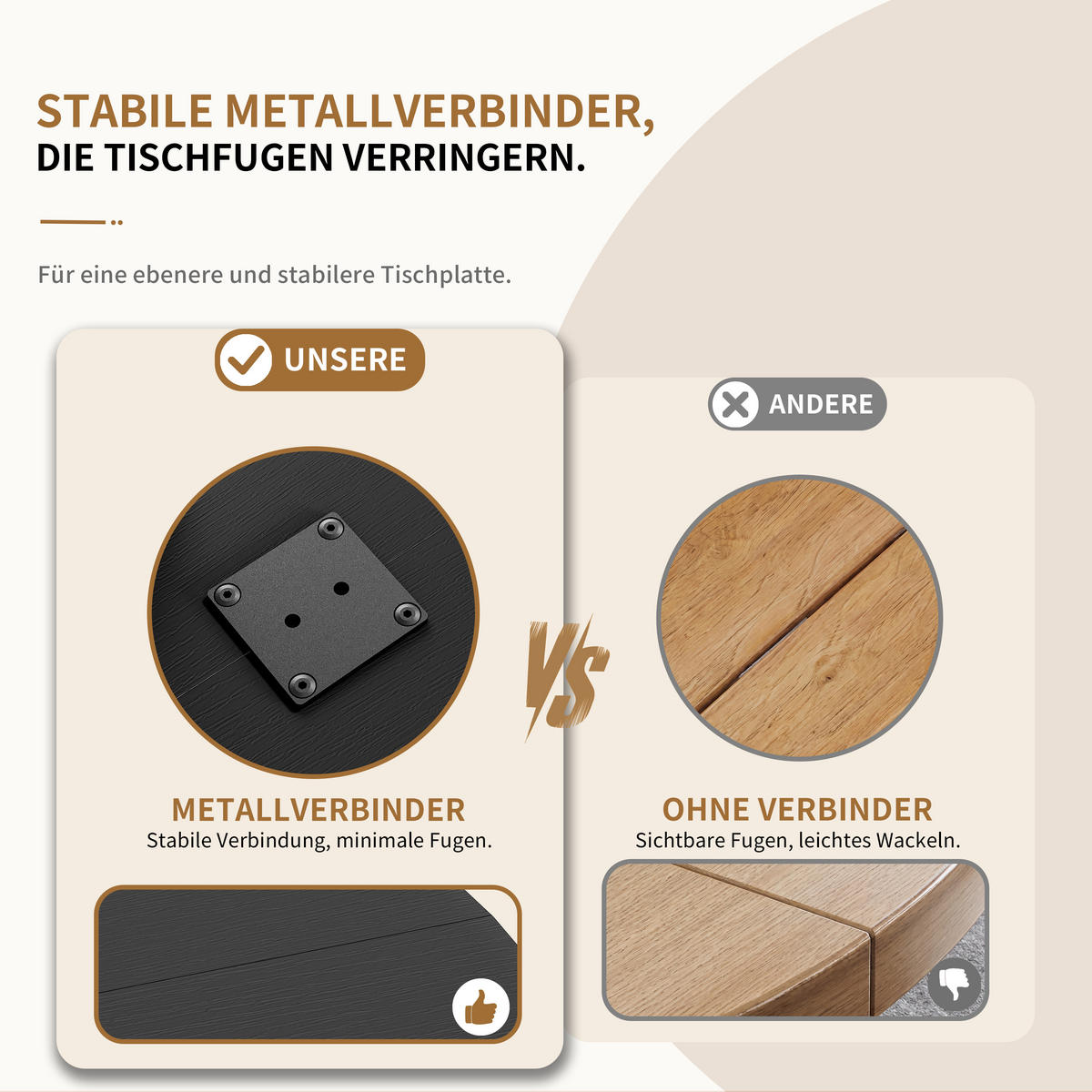 ESSTISCH DE-37298 rund mit X-Beinen und pulverbeschichtetem Stahl Schwarz - Schwarz, Holzwerkstoff (80/80/75cm) - ComfortXL