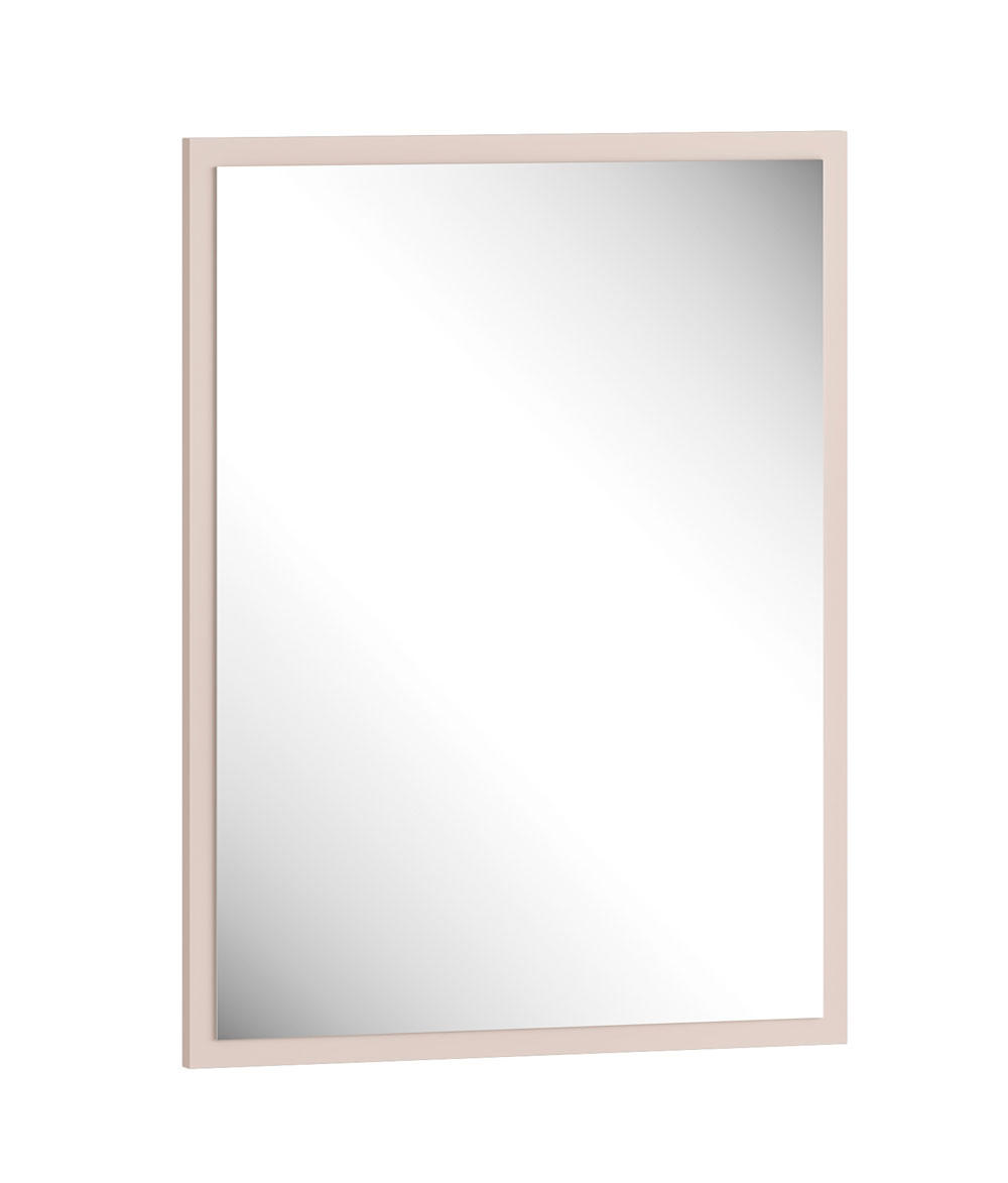 WANDSPIEGEL Oiven Cashmere 50 / 2 / 66cm - Creme, Holzwerkstoff (50/82/2cm) - Feldmann-Wohnen