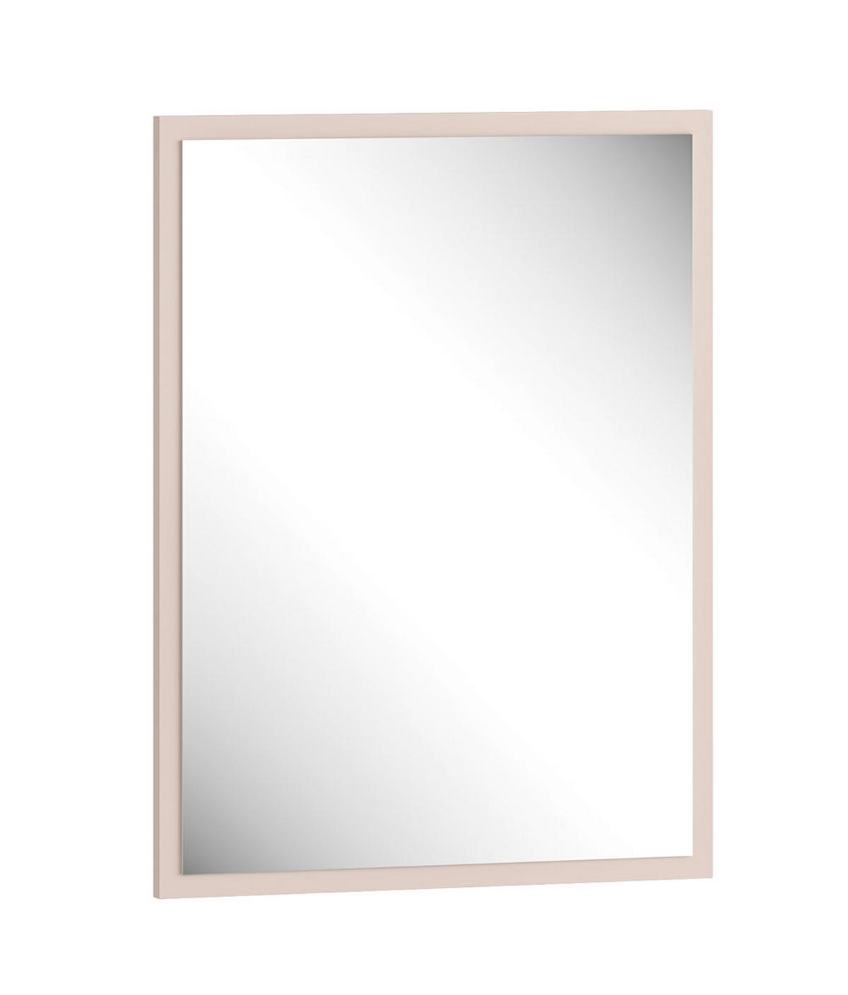 WANDSPIEGEL Oiven Cashmere 50 / 2 / 66cm - Creme, Holzwerkstoff (50/82/2cm) - Feldmann-Wohnen