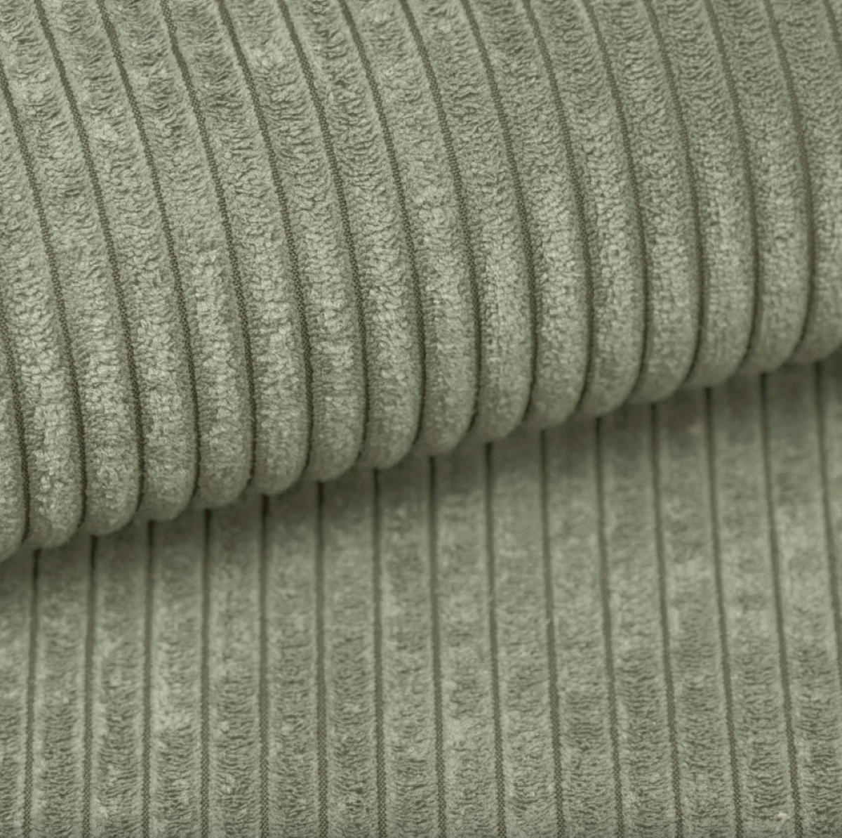 ECKSOFA Modena Studio, Cord Stoff Hellgrün Rechts - Hellgrün, Holzwerkstoff/Textil (236/165cm) - Kaiser Möbel
