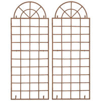 RANKGITTER 2er Set Metall antik braun - Braun, Metall (70/180/1cm) - CLP