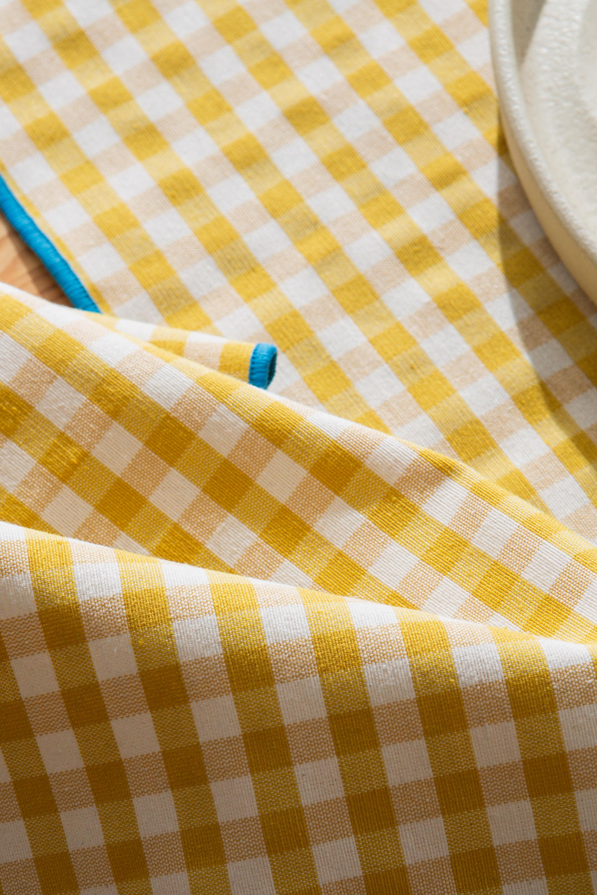 TISCHET 8-teilig, Baumwolle und PES (Polyester), gelb und blau SET FESTON - Gelb, Textil (40/130cm) - RNT By Really Nice Things