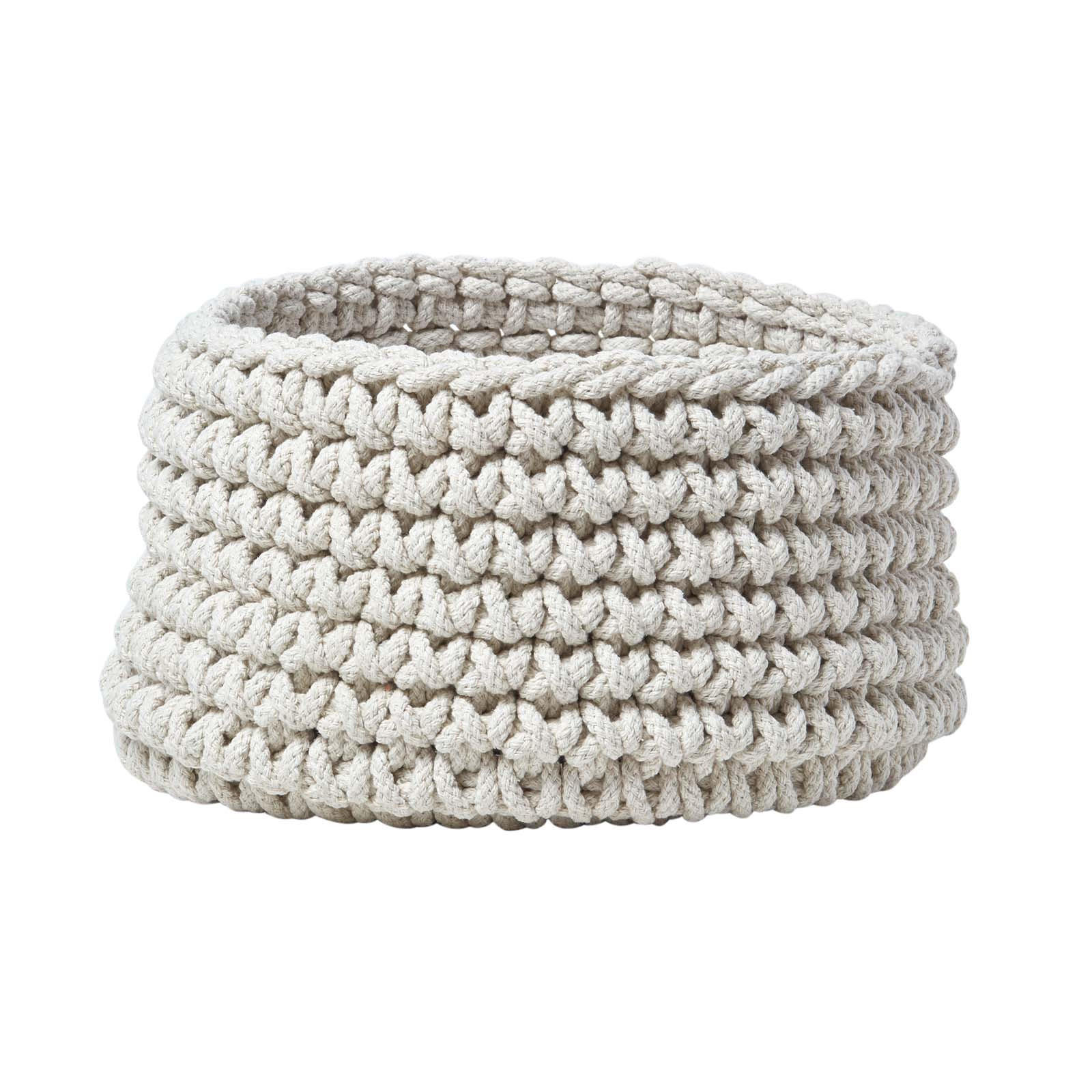 AUFBEWAHRUNGSKORB Baumwolle 37/21 cm - Naturfarben, Textil (37/37/21cm) - Homescapes