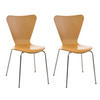 BESUCHERSTUHL 2er Set Berlin Holz Natura - Naturfarben, Holz (45/85/49cm) - DELUKE