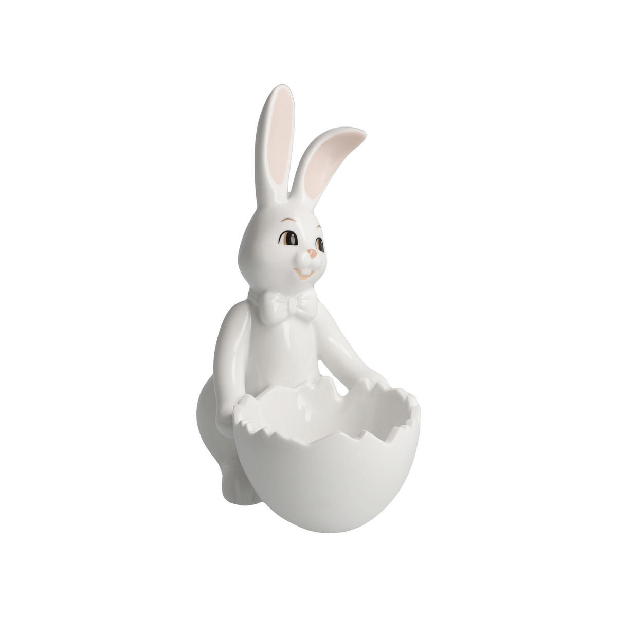 DEKOTIER Hase mit Schale Snow White - Sweet Boy, Porzellan, Bunt, 16 cm - Multicolor, Keramik (7/16/13.5cm) - Goebel
